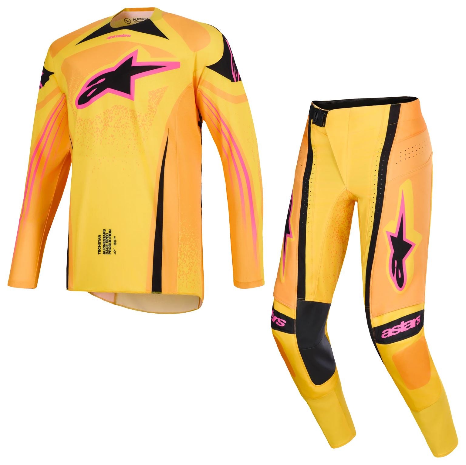 Alpinestars 2026 Techstar Nomur Motocross Combo Kit Orange Yellow Pink